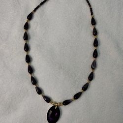 Amethyst Necklace W/Pendant