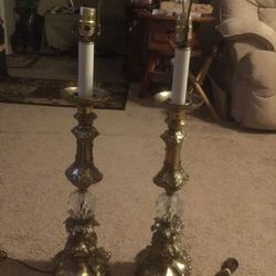 Pair of vintage table top lamps