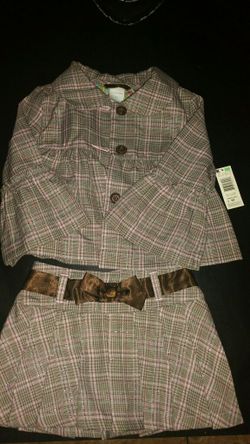 2 pc Plaid Outfit