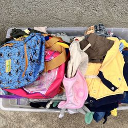 Bin Full Of Kids Cloths 
