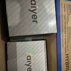 Vaiyer Home Theater System Kit, 6-Channel 6000 Watts Bluetooth Amplifier with 6.50" 6 QTY of 200 W Each Frameless in-Ceiling Speakers & 16AWG 250 ft. 