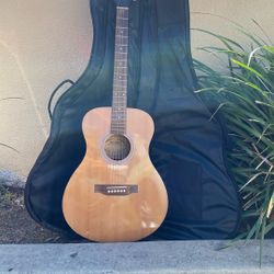 sunlite acoustic guitar and breadlove guitar bag 