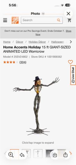 15 ft gruesome grounds giant sized animated led scarecrow