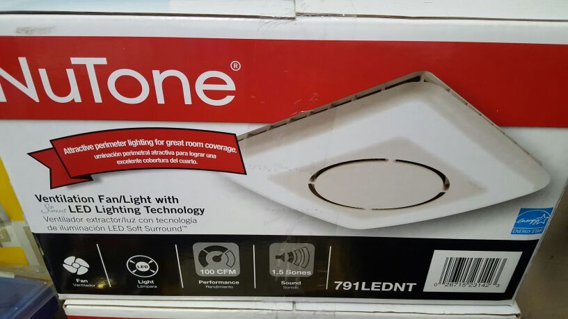 NuTone bathroom fan 791lednt new in box