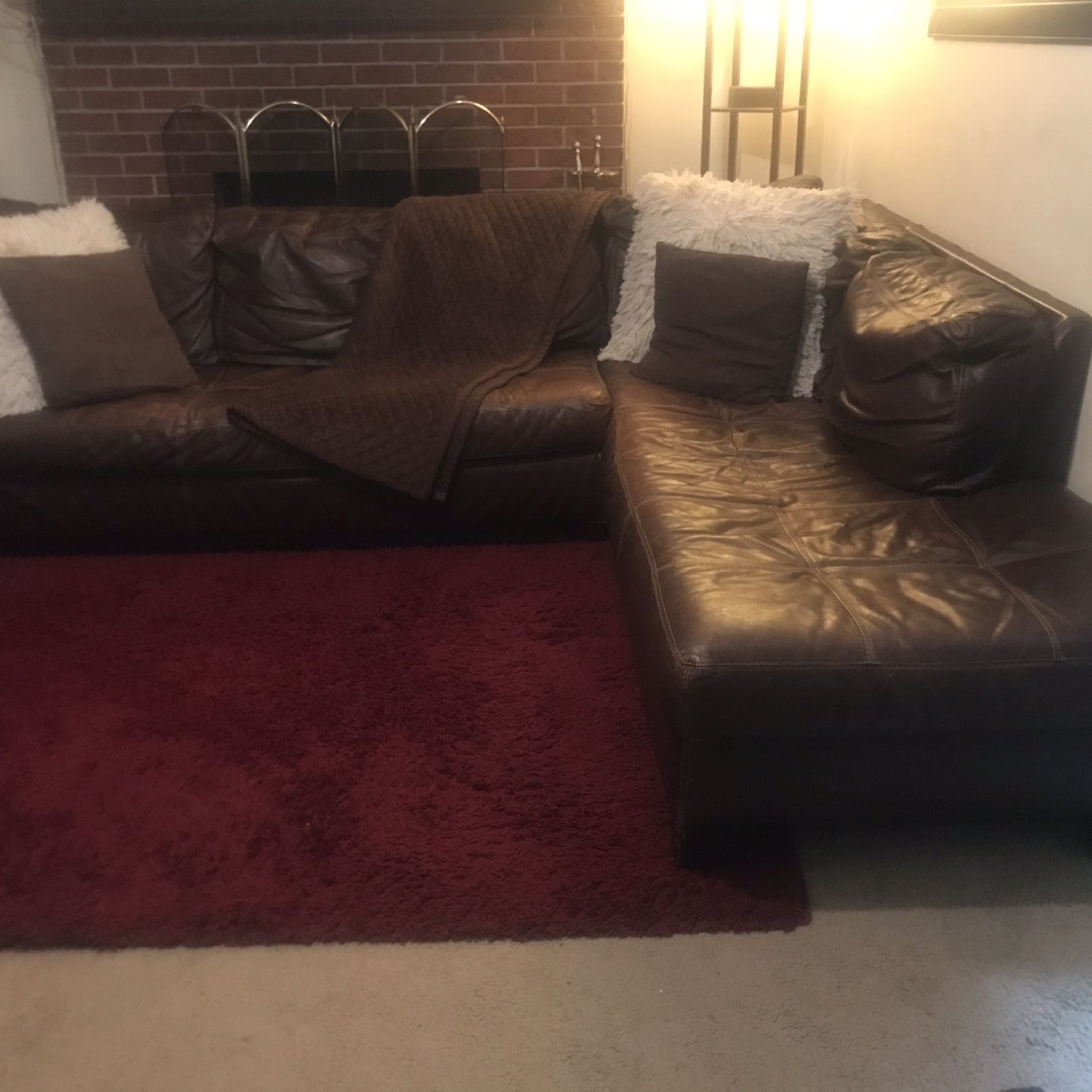 Italian Leather Sectional Couch REDUCED