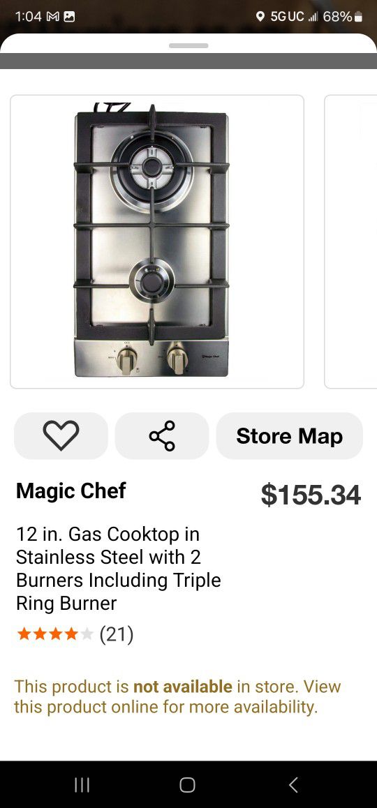 Magic Chef 12" Gas Cooktop Brand New (Price Is Firm)