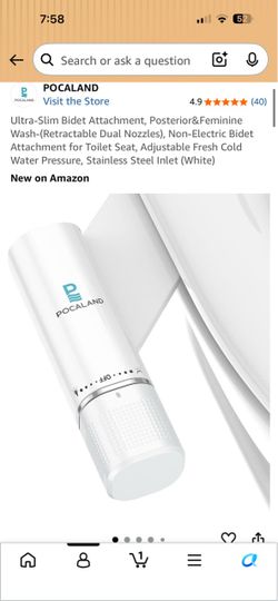 Pocaland Ultra-Slim Non-Electric Bidet Attachment