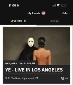 Kanye West tickets! Wednesday 4/1 @ SoFi (8 tickets total)