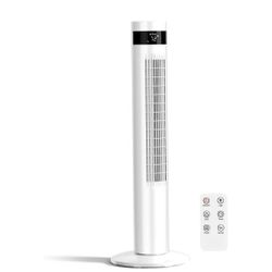 Antarctic Star Tower Fan Portable Electric Oscillating Fan Quiet Cooling Remote Control Standing Bladeless Floor Fans 3 Speeds Wind Modes Timer Bedroo