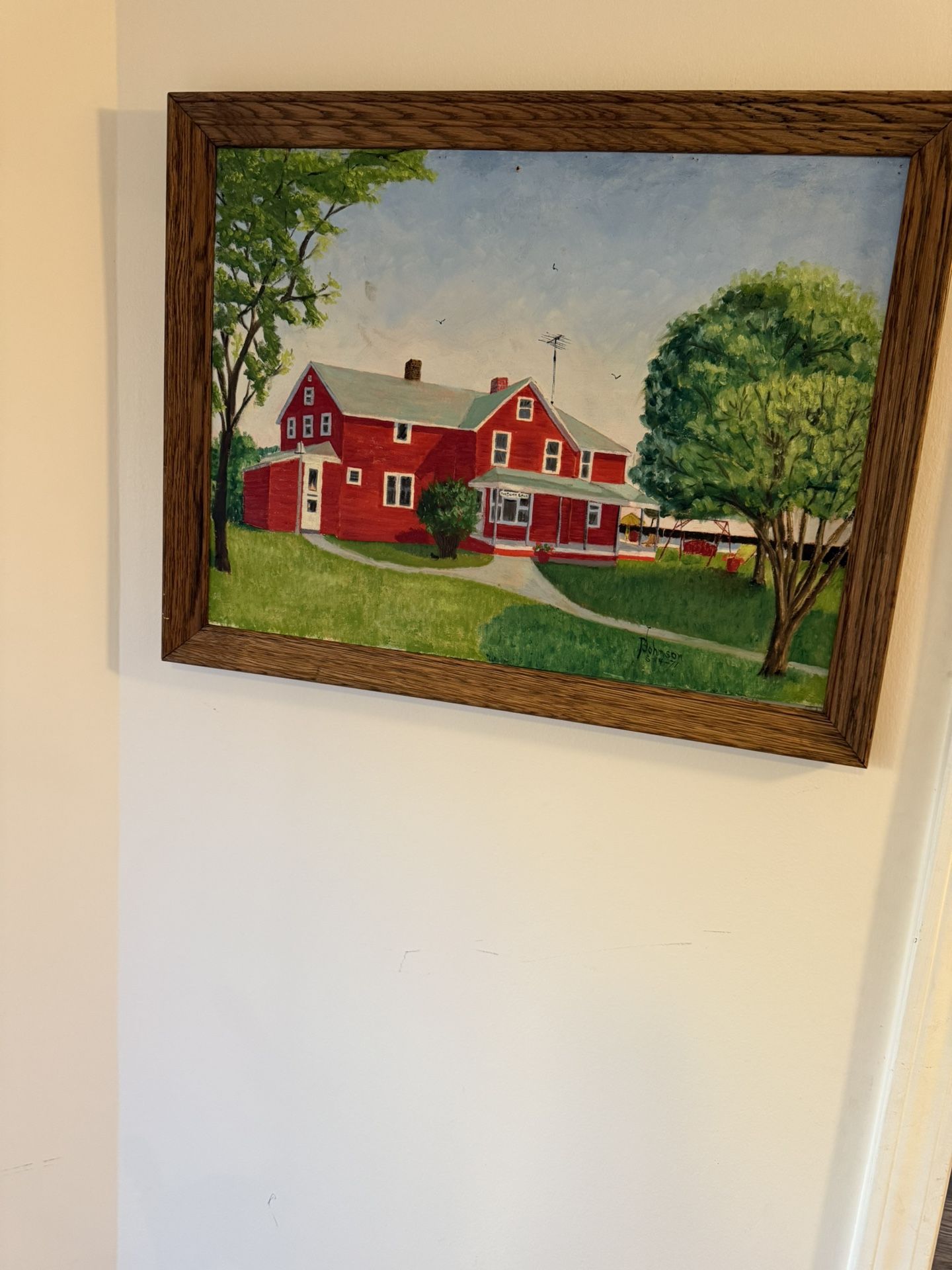 Beautiful Memories Of Home Large Painting 21” X 27”