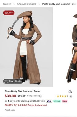 Pirate Booty Diva Costume – Brown (Women’s Small)