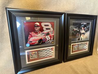 Dale Earnhardt Jr & Sr NASCAR Framed Photo Set