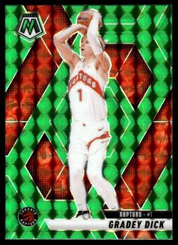 2024 Panini Mosaic Green Prizm Toronto Raptors Gradey Dick #98 0