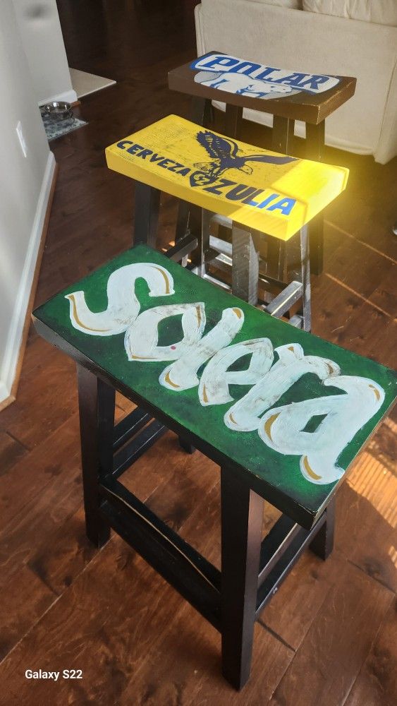 Bar Stool Custom with beer design