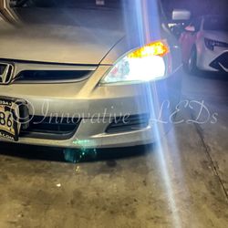 6000k Glacier White LED Headlight And 3000k Jdm Yellow LEDs Fog Lights 