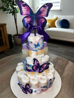 Butterfly Baby Diaper Cake