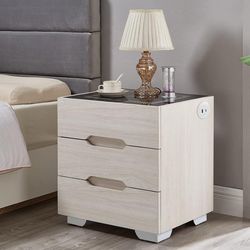 Nightstand Wireless Charging Station and LED Lights