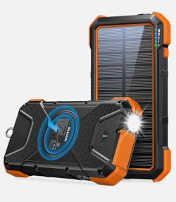 BLAVOR Solar Power Bank, PD18W  Fast Charging 10W Wireless Charger 20000Mah