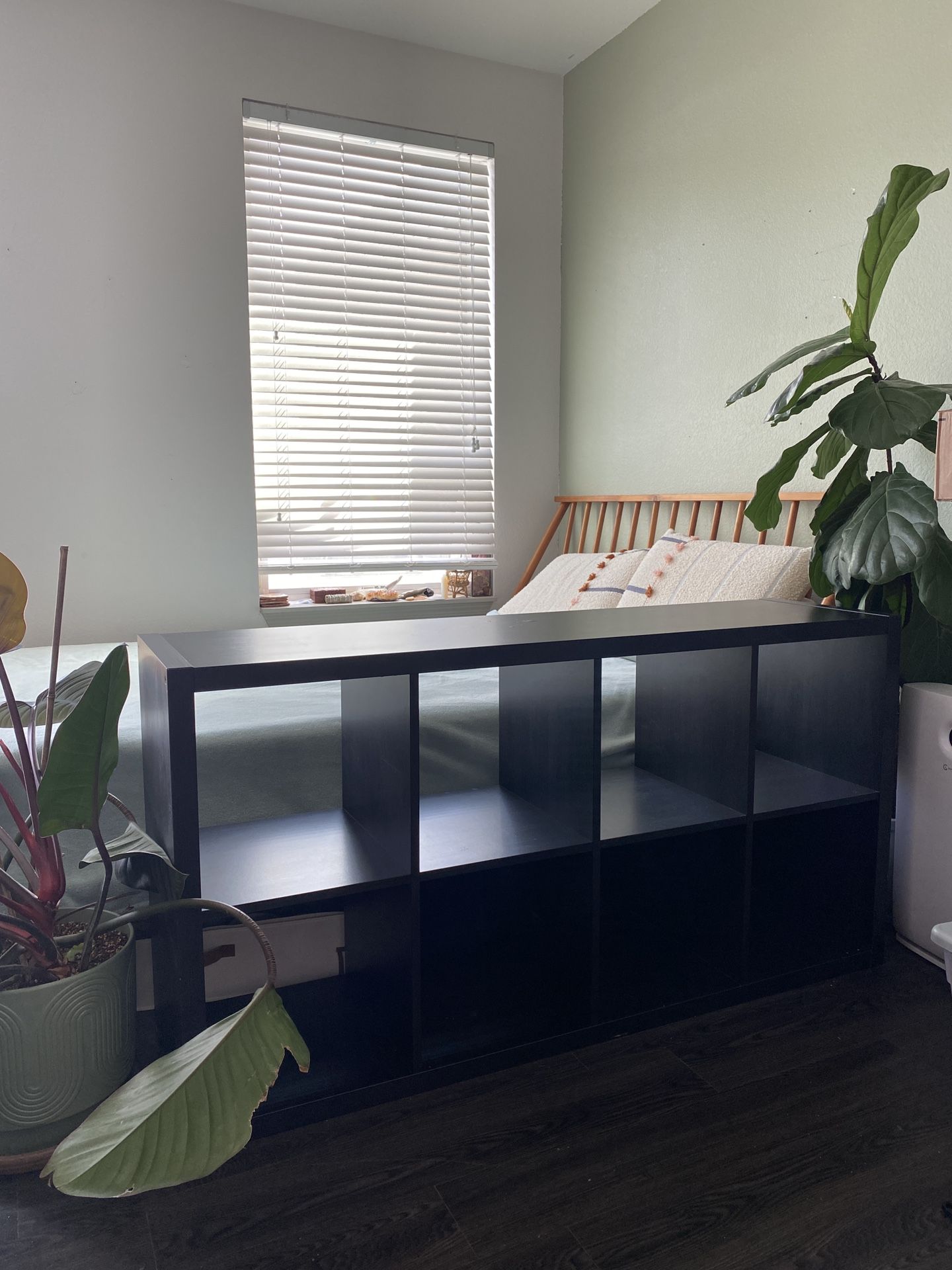 Black IKEA Kallax Shelving Unit