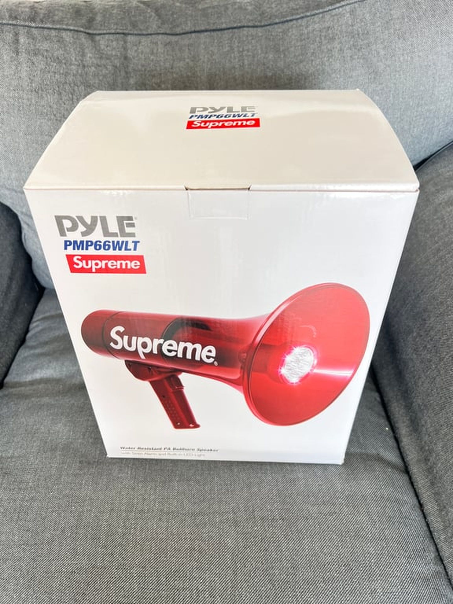 Supreme Transparent Red Box Logo Megaphone Sealed Waterproof Fw21
