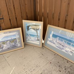Bahama beach scape Framed Prints