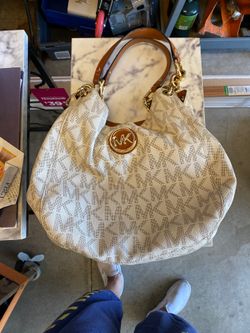 Used Michael Kors White Purse