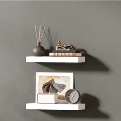 FLOATING SHELVES SET WITH INVISIBLE WALL MOUNT BRACKETS 