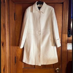 New York and Company off white coat Size 14