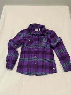 Cruel Girl Purple Plaid Button-Up Shirt