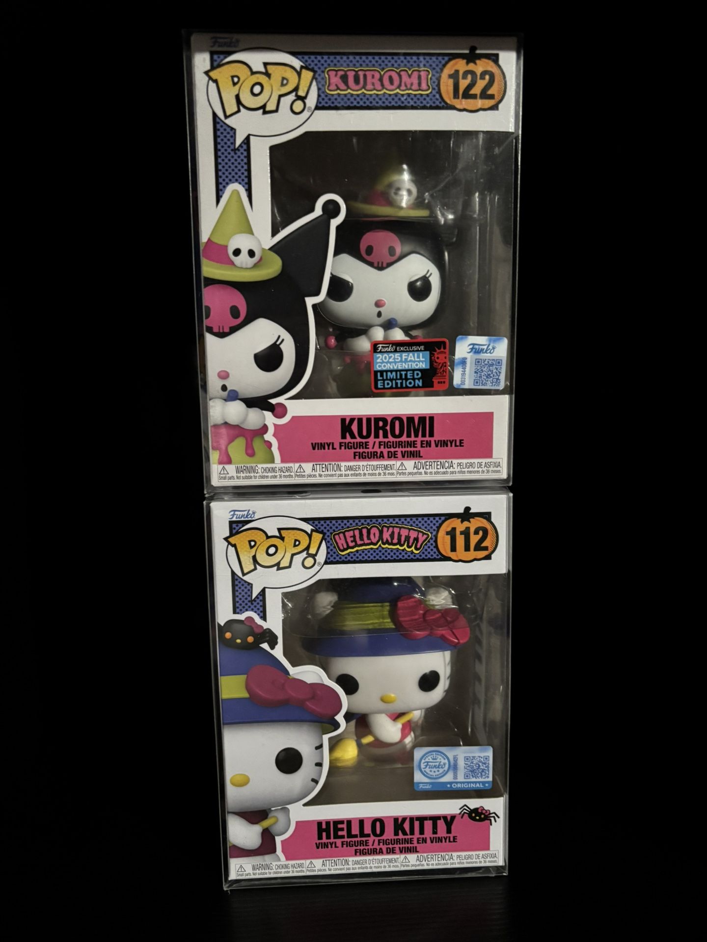 Hello Kitty and Kuromi Funko Pop With Protector
