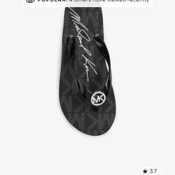 Michael Kors Logo Charm Flip Flop