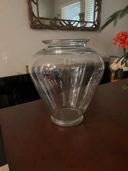 Pottery Barn Glass Vase - 11”