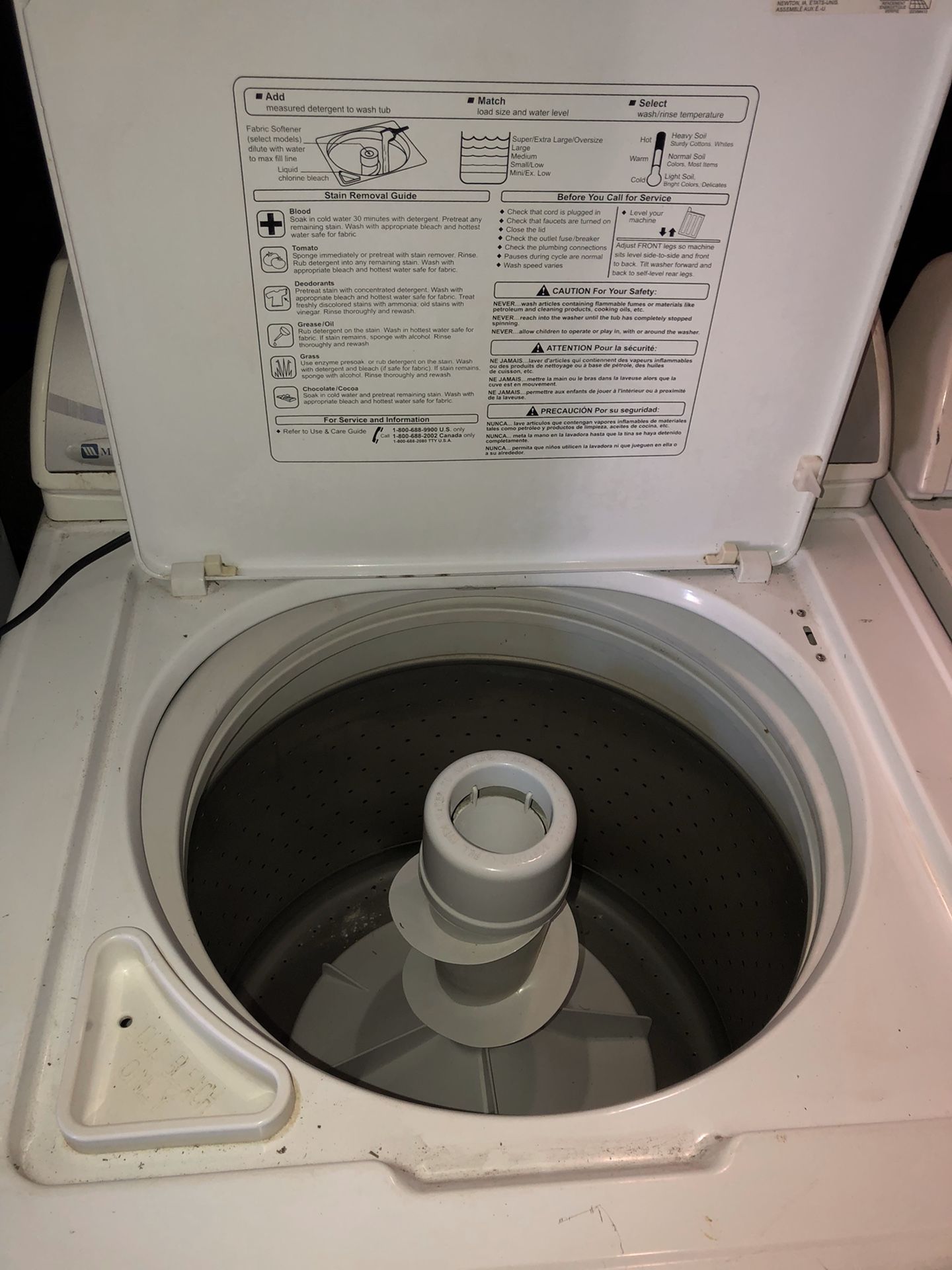 REDUCED PRICE ***Maytag Legacy Series Super Capacity Washer Quiet