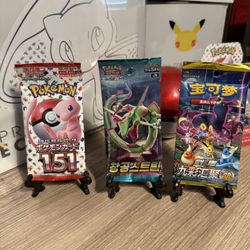 Pokémon 6 Packs Lot- 3 Japanese, 3 English 
