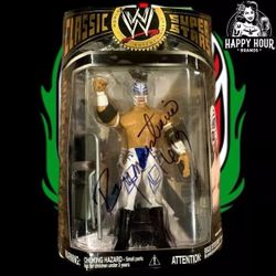 WWE Jakks Classic Superstars Rey Mysterio Autographed Signed Wrestling Figure