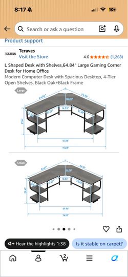 Work desk and desk riser