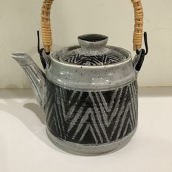 Ceramic Gray Teapot Made In Japan 