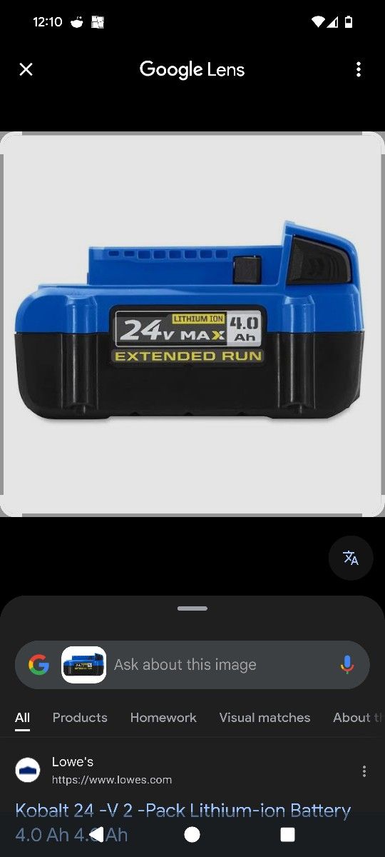 Kobalt 24V Max Lithium Ion 2.0