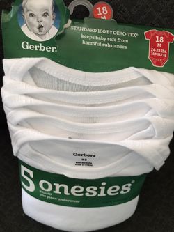 New Gerber 18 Month 5 Onesies 