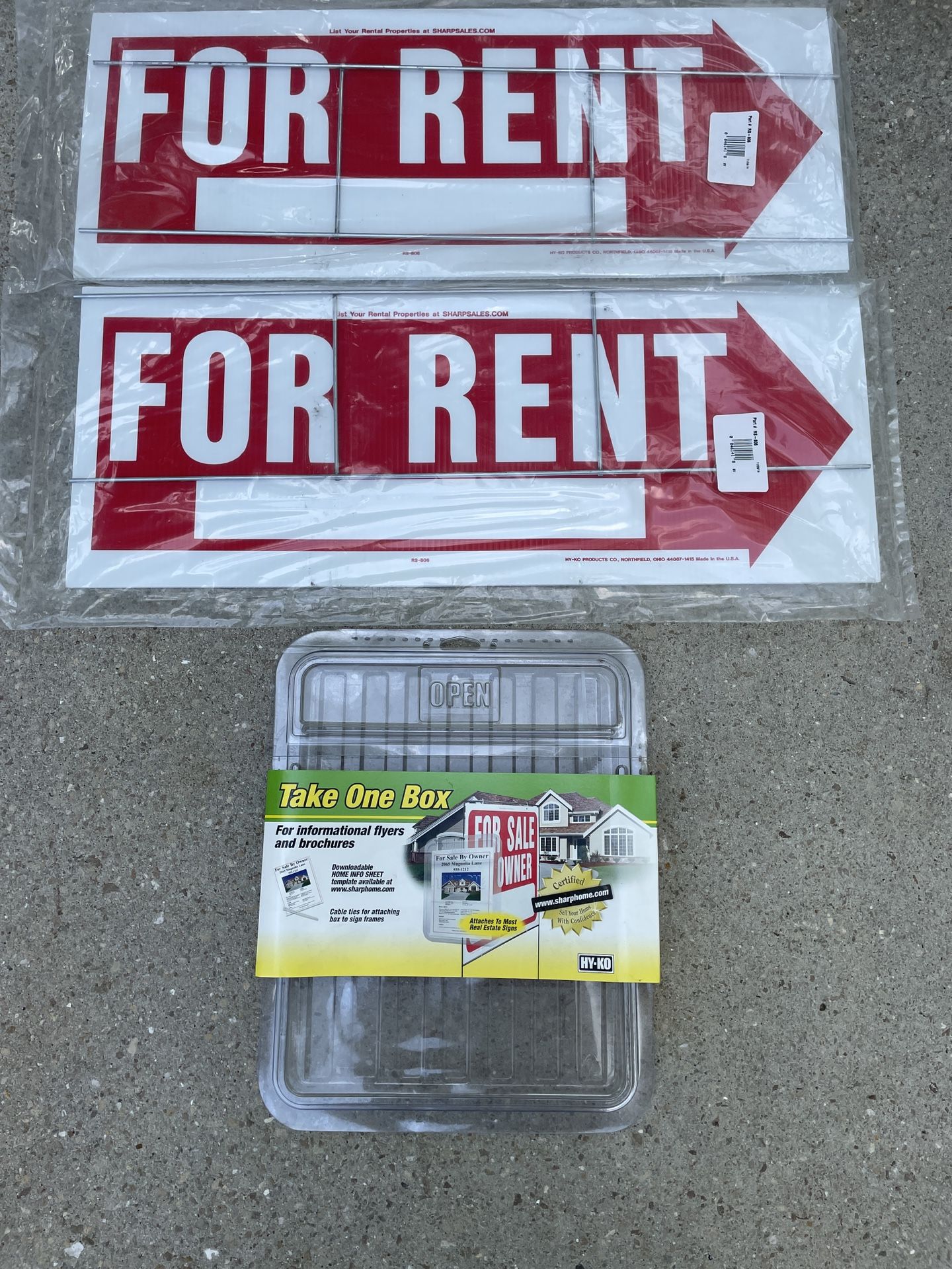 Buy New For Rent Signs (2) Plus Take One Box