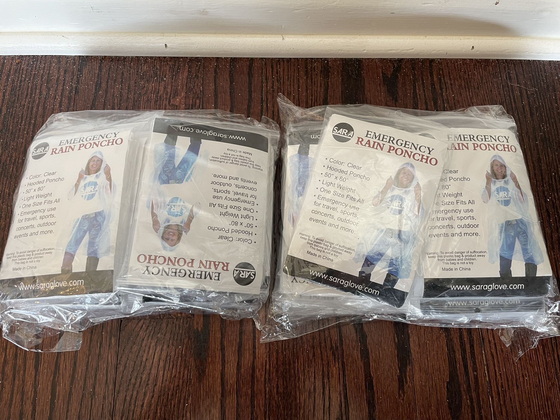 22 Adult Disposable Emergency Waterproof Raincoat Rain Ponchos w/Hood!