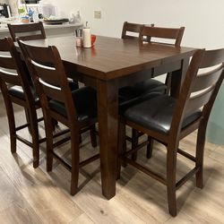 Dining Table Hi Top Set 6 People