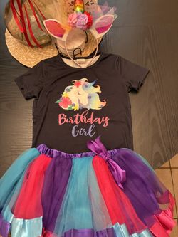 Brand New Unicorn Birthday Girl Outfit
