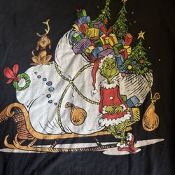 Grinch Black Long Sleeve Size XL