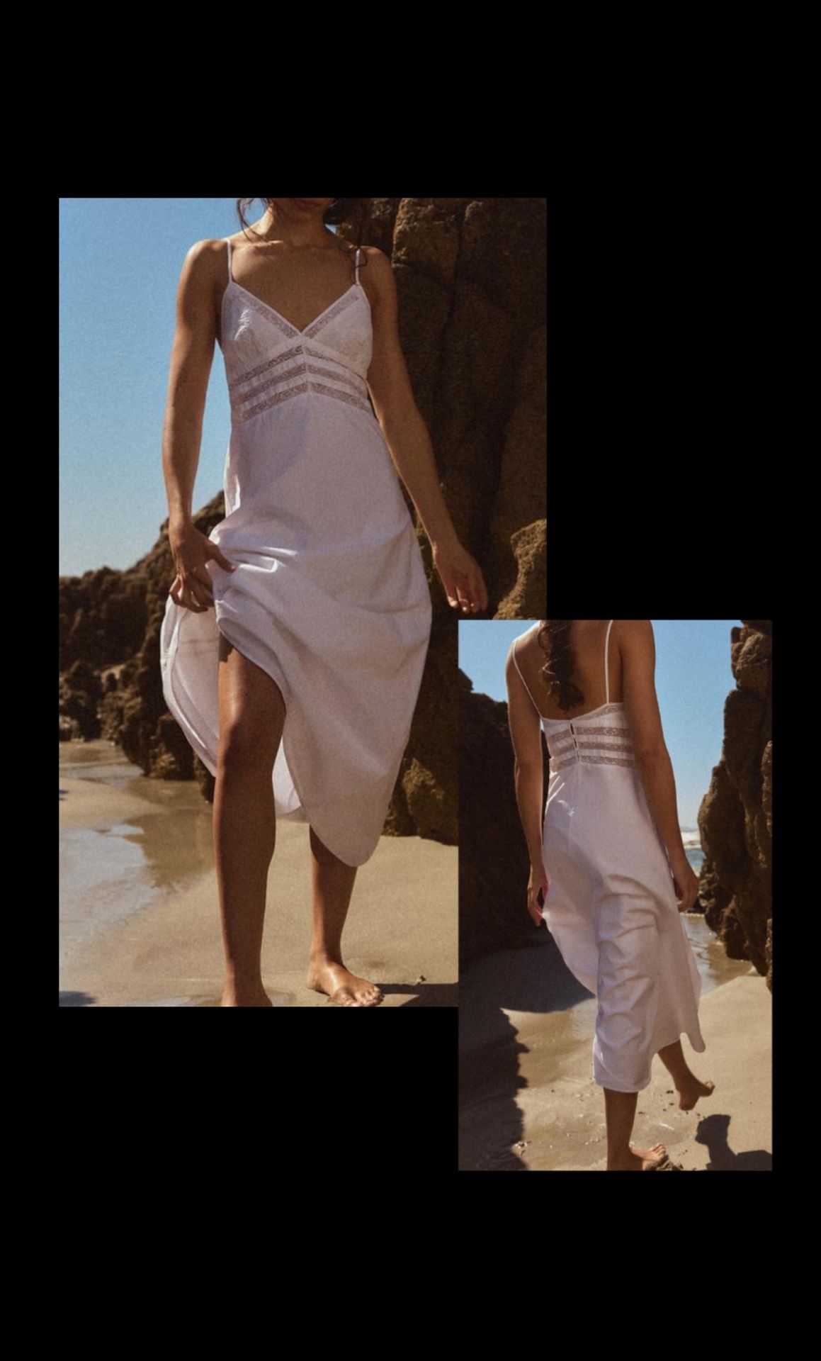 Zara Poplin Lace Midi Dress. NEW WITH TAGS! sizes S & XS available New! 