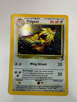 Pidgeot 8/64 Jungle Holo Rare Base Set 2 80 MP English Wizards of the Coast