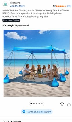 Beach tent 10x10 new $$45