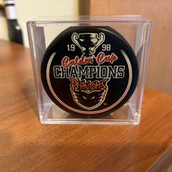 AHL Philadelphia Phantoms 1998 Calder Cup Champions Puck With Holder 