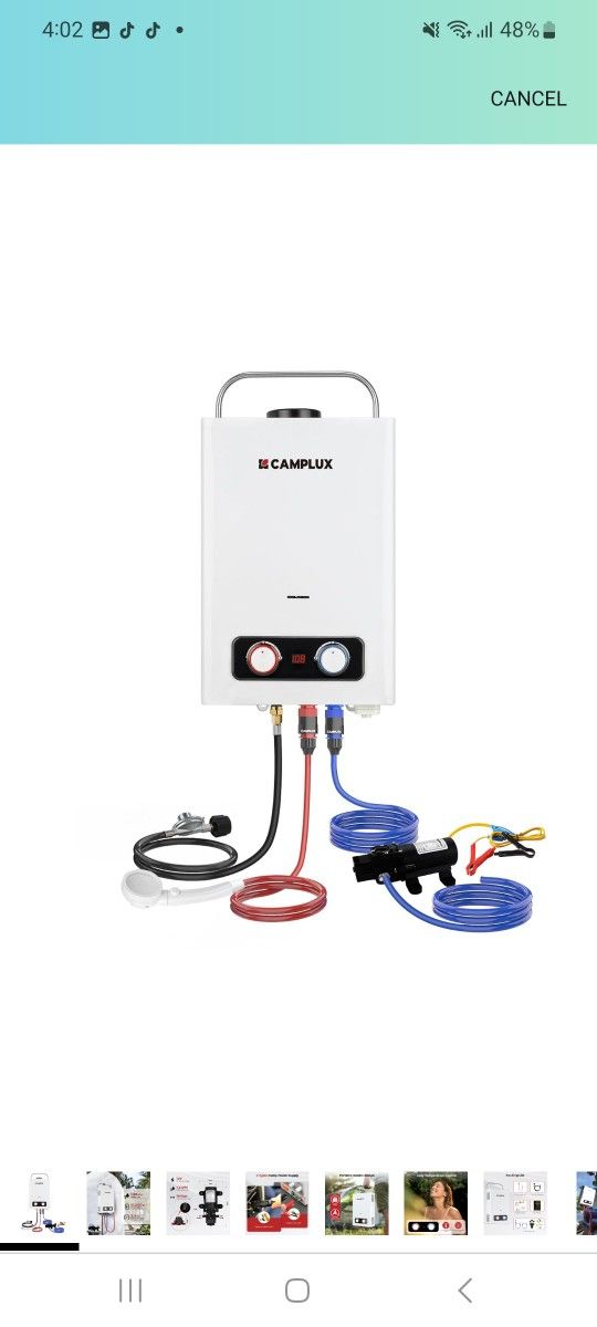 CAMPLUX 1.58 GPM Portable Tankless Water Heater