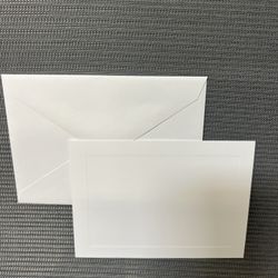 White Card Stock Note cards & Envelope - 250 Count